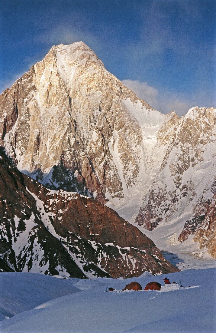 715x1100 Camp under Gasherbrum IV west face, 7925
