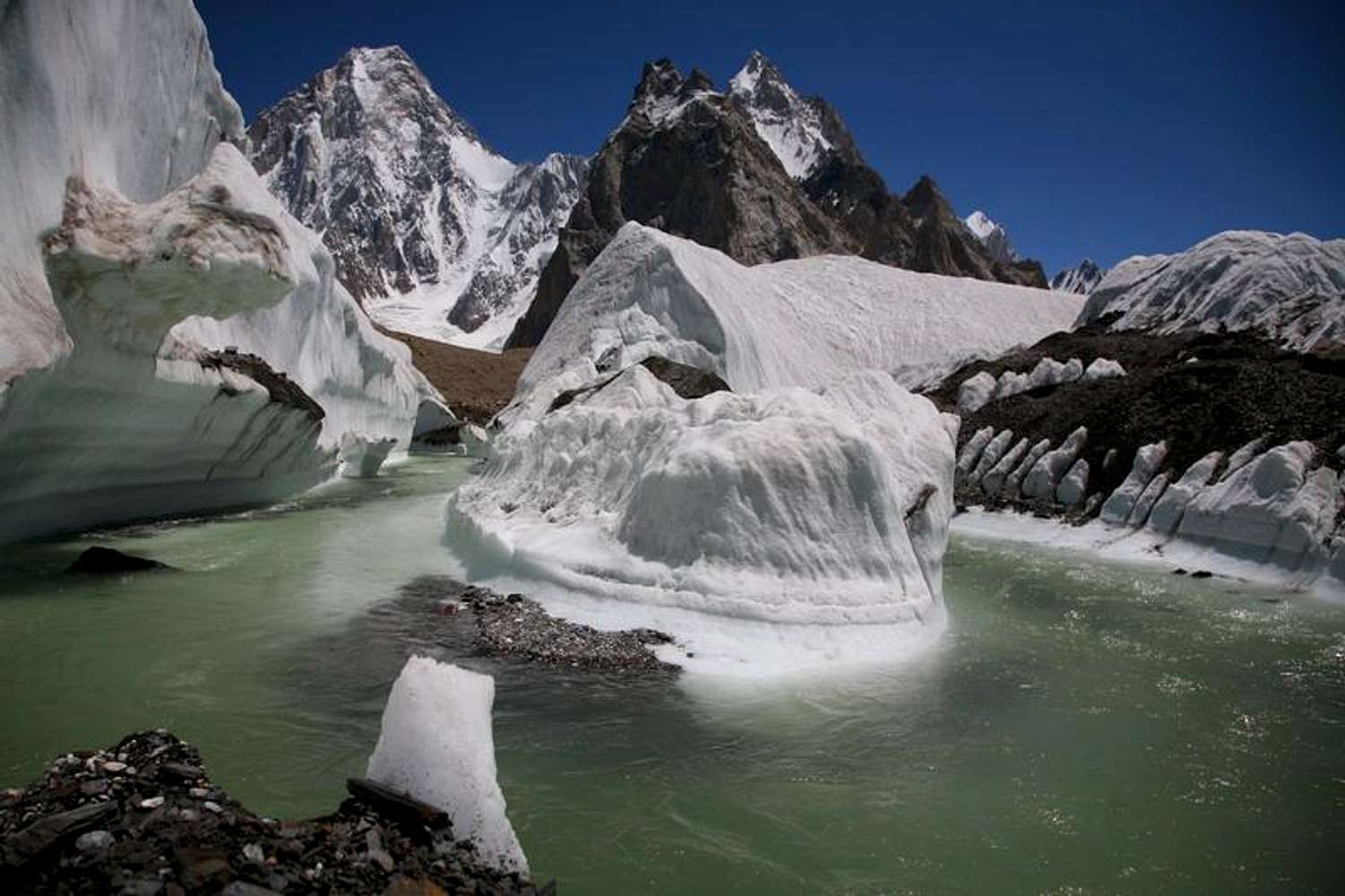 1501x1000 Gasherbrum IV (7925 M), Karakoram, Pakistan : Photo, Diagrams & Topos