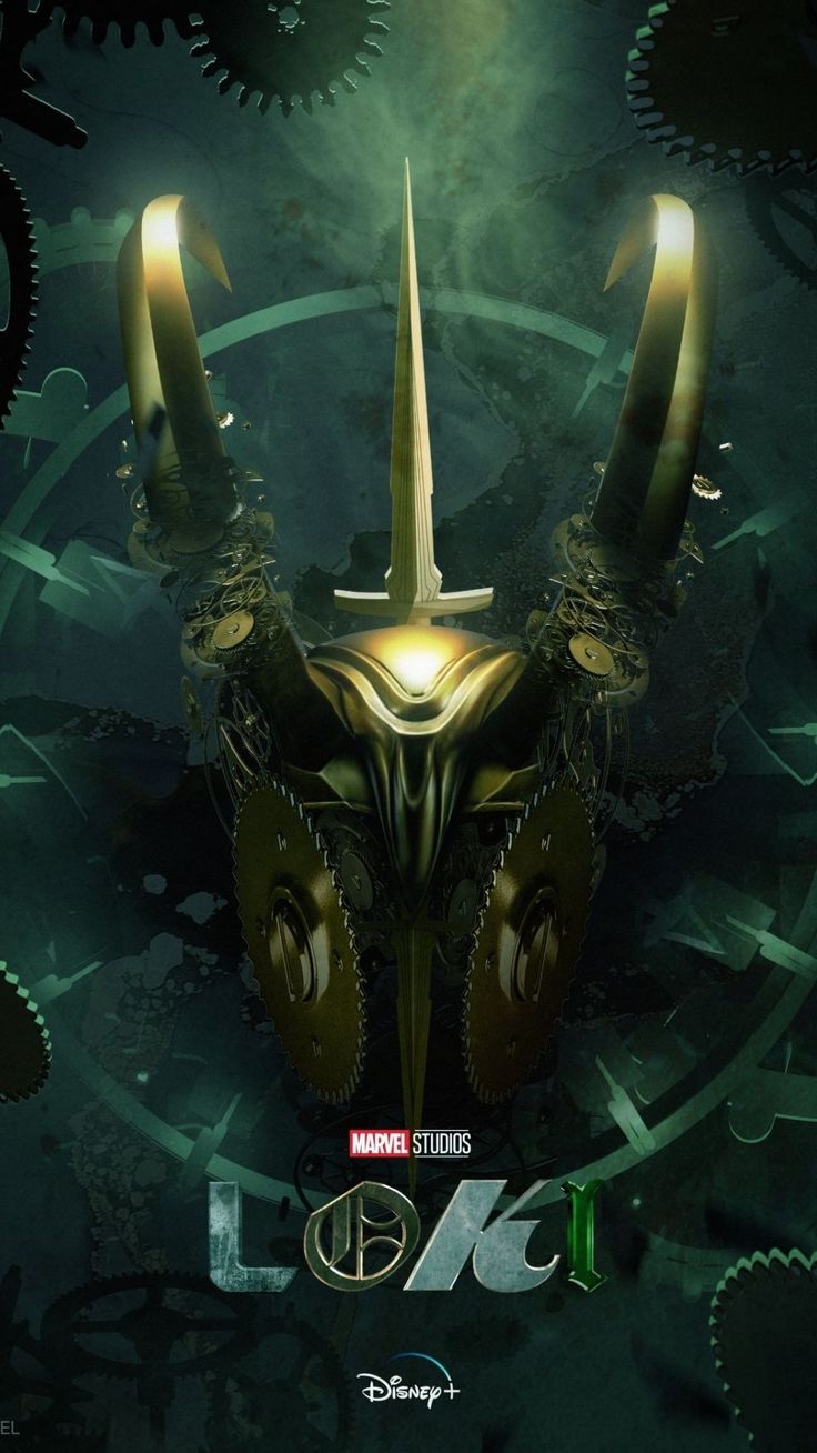 736x1308 All in Due Time' Clock Fan Art for Loki Marvel Cinematic Universe. Loki symbol wallpaper