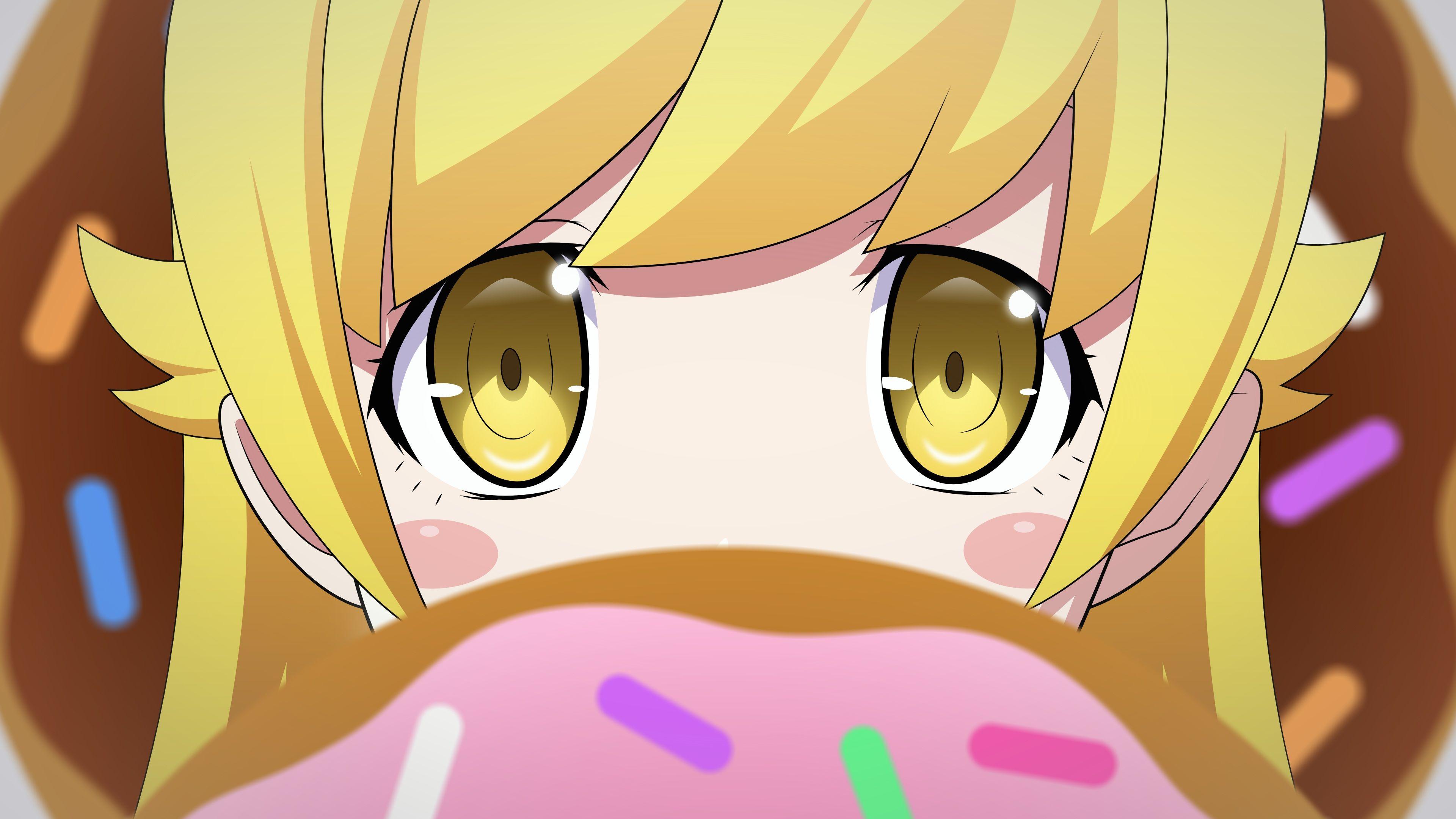 3840x2160 Shinobu Oshino Wallpaper