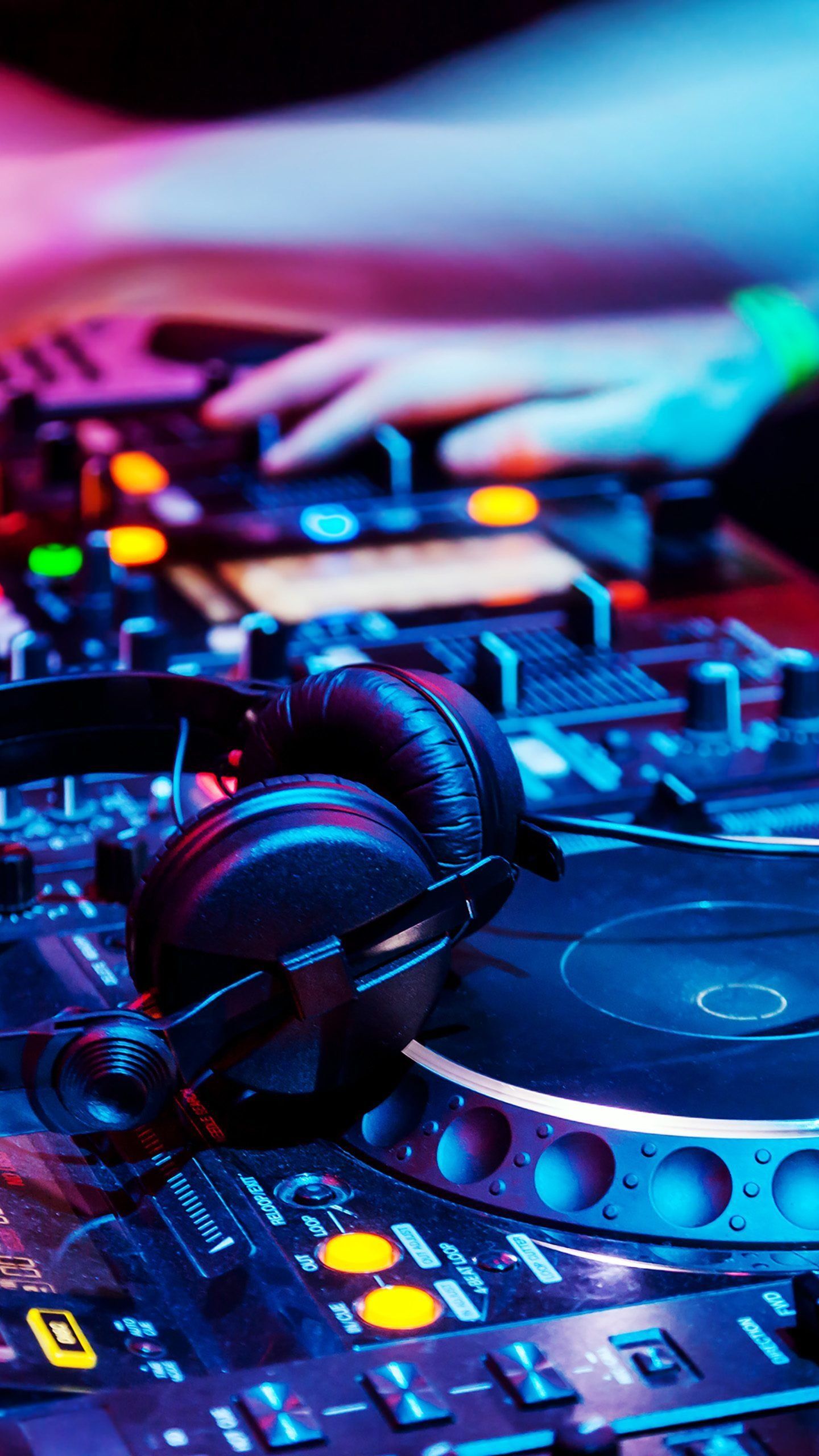 1440x2560 Discover 220 Dj Wallpaper and colorful edm concert ideas. dee jay, ultra festival, dj setup and more