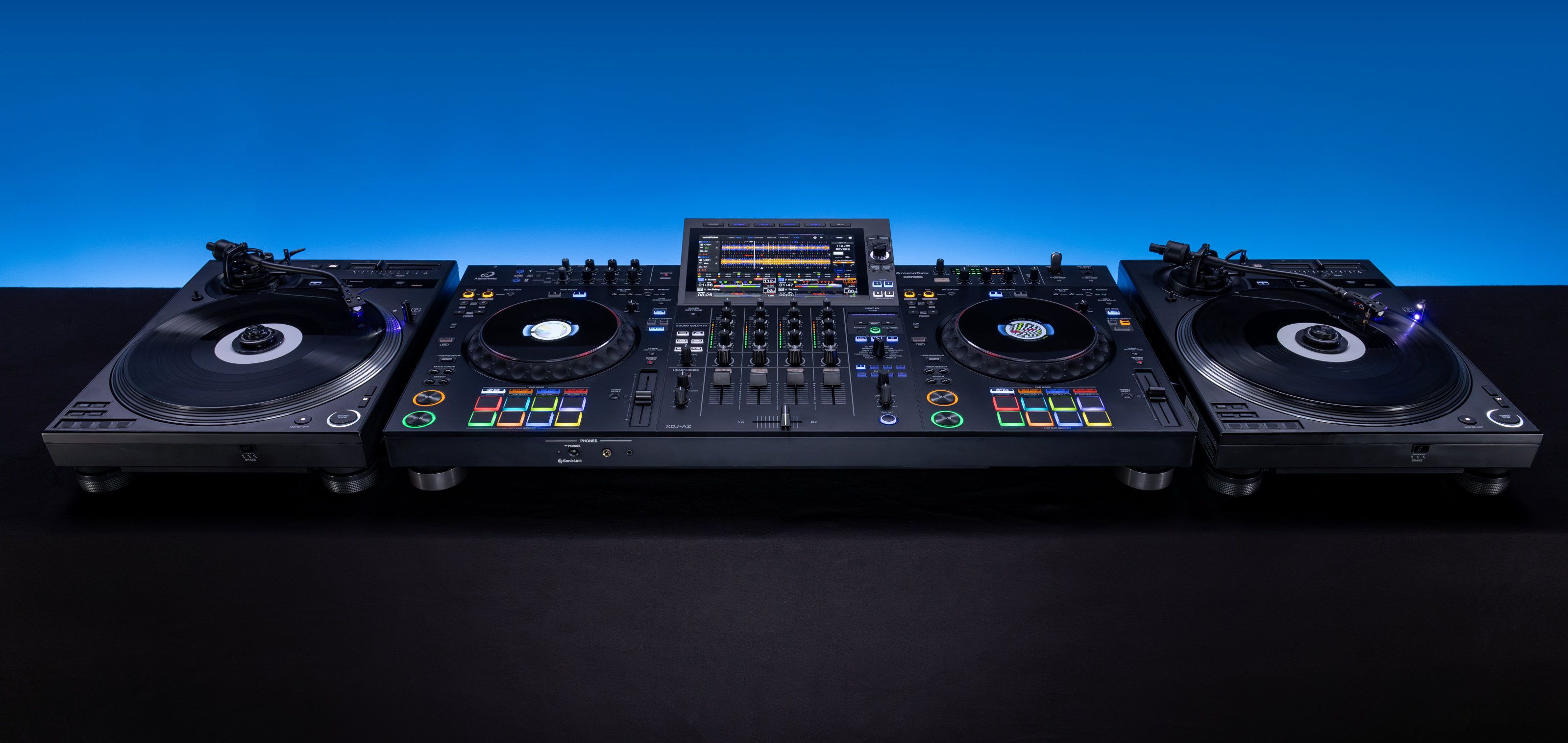 3200x1515 AlphaTheta XDJ AZ Is An All In One, Four Channel DJ System. Wallpaper*