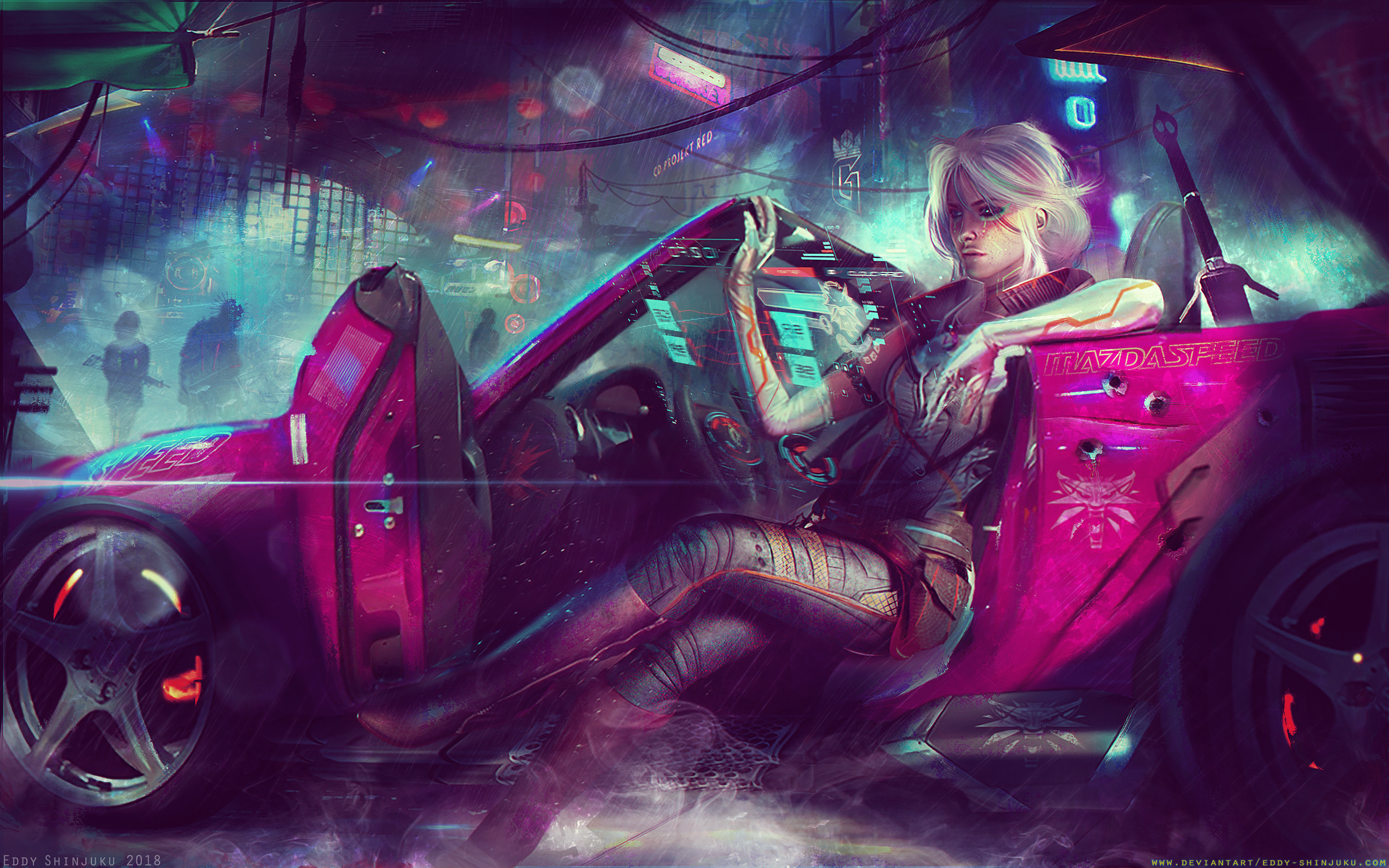 4200x2625 Ciri Cyberpunk 2077 Crossover Ultra HD Wallpaper