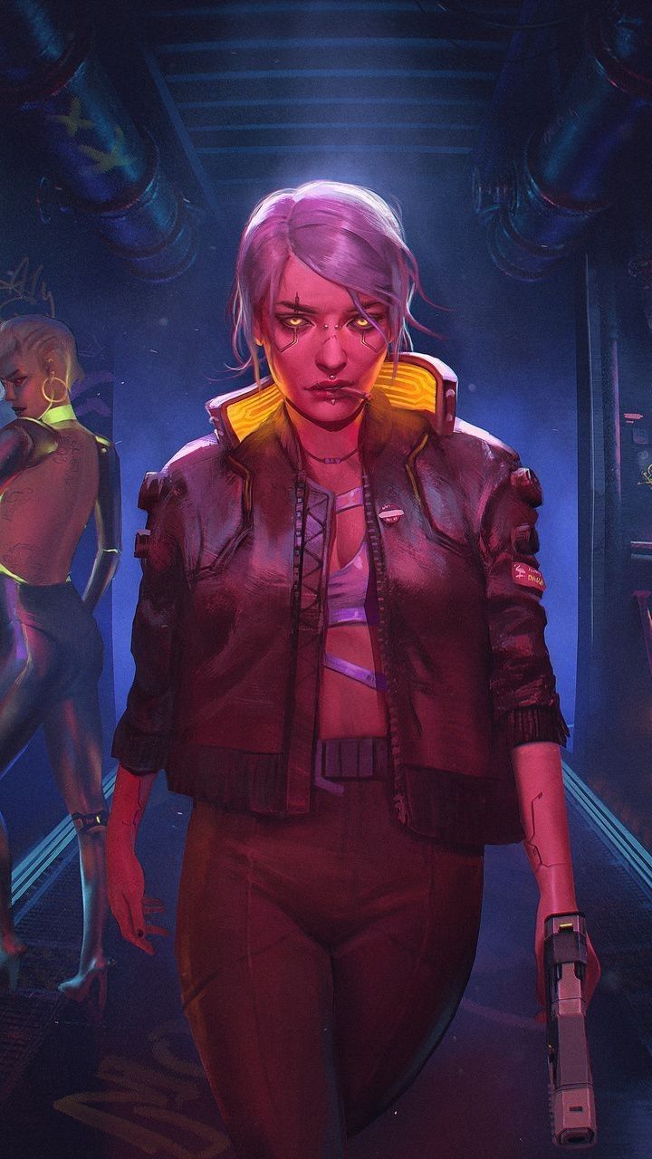 720x1280 Cyberpunk 2077 Ciri as V. Bilim kurgu, Kunst