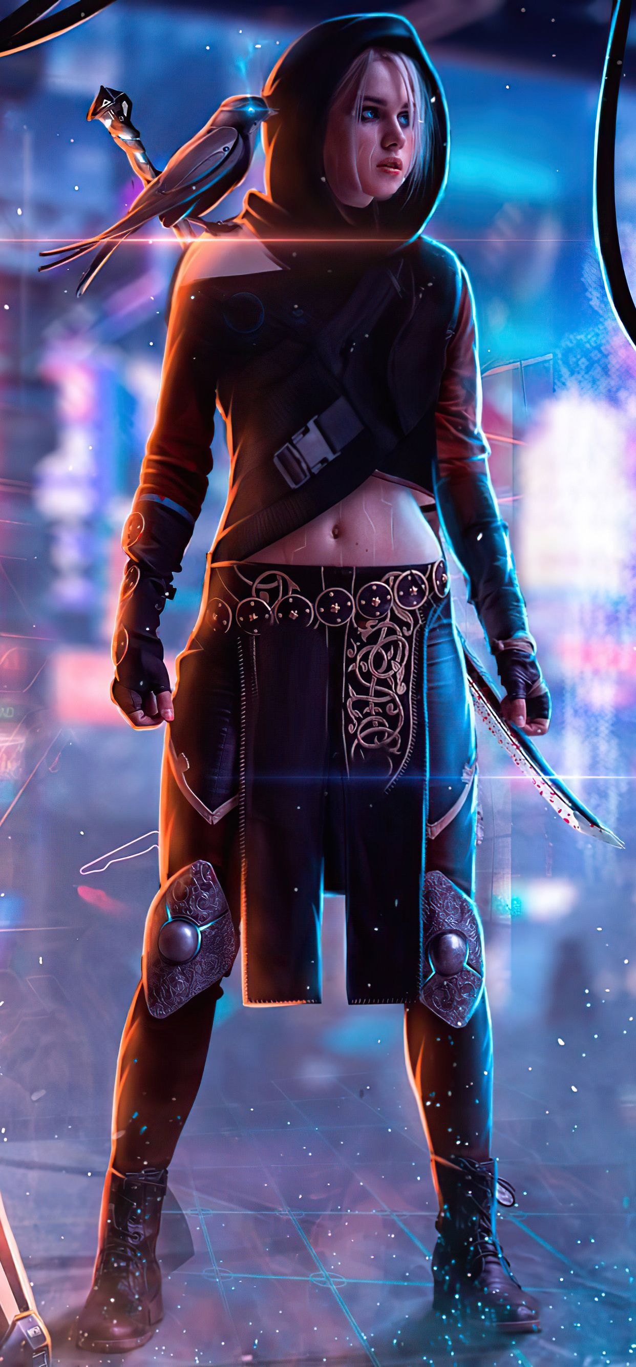 1242x2668 Cyberpunk Ciri 4k iPhone XS MAX , HD 4k Wallpaper, Image, Background, Photos and Picture