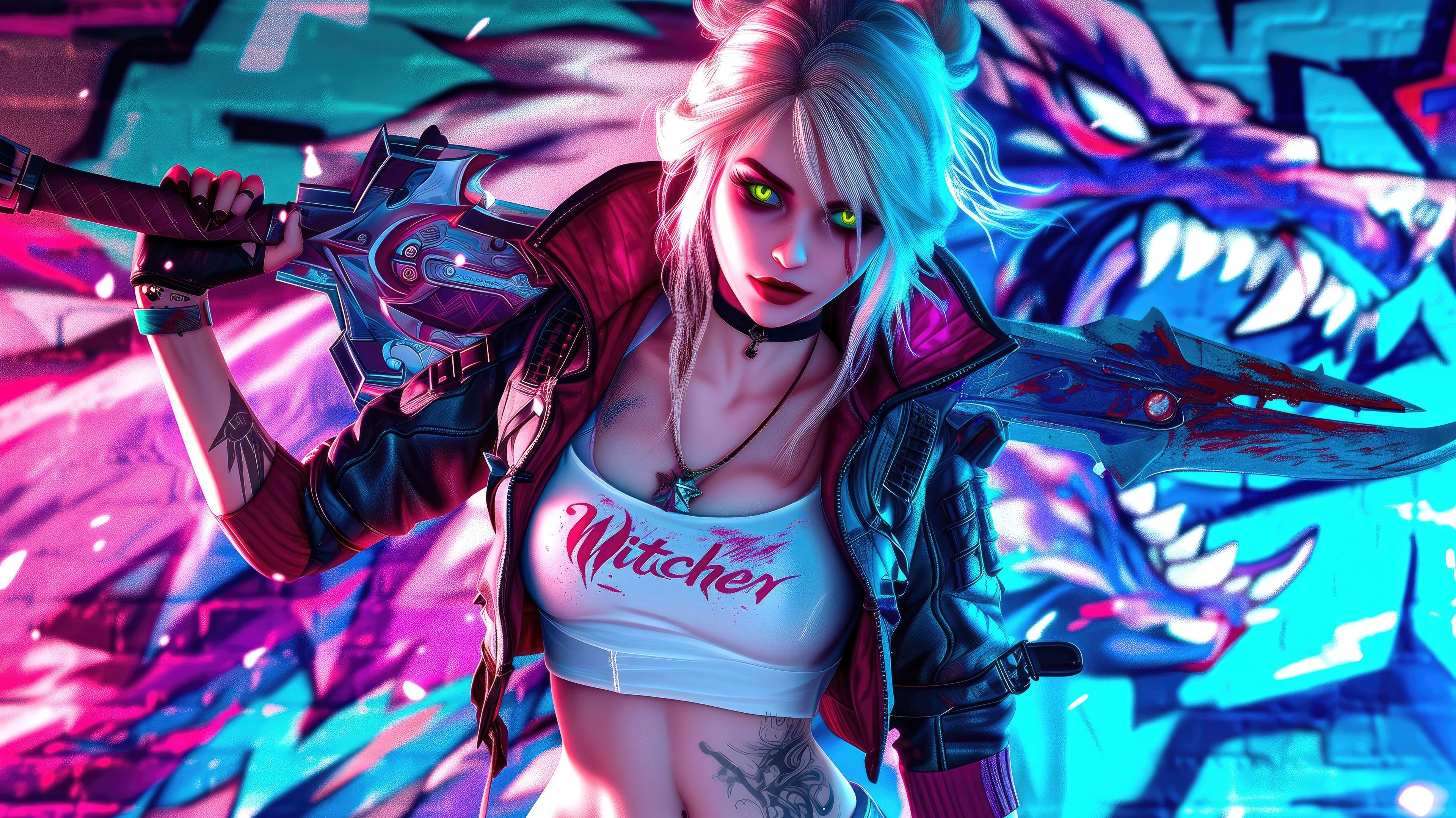 3840x2160 Wallpaper Cyberpunk, Fiction, Games, Ciri X For Mobile And Desktop, Section игры, Resolution 3840x2160