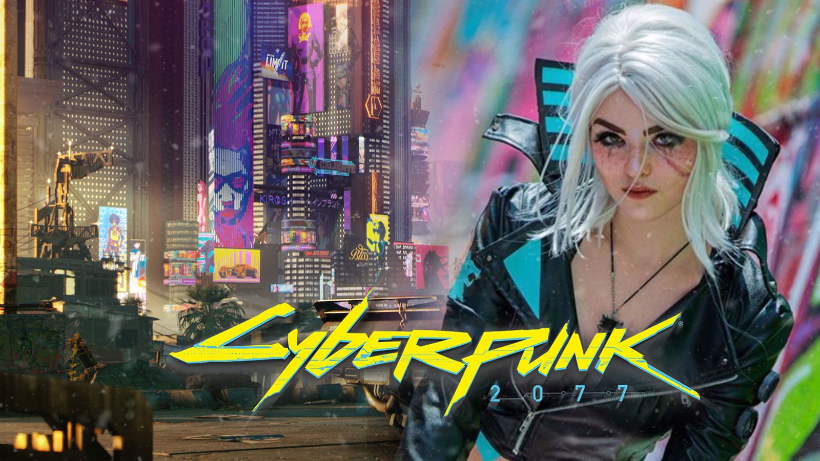 1600x900 The Witcher 3 cosplayer warps to Cyberpunk 2077's Night City as Ciri