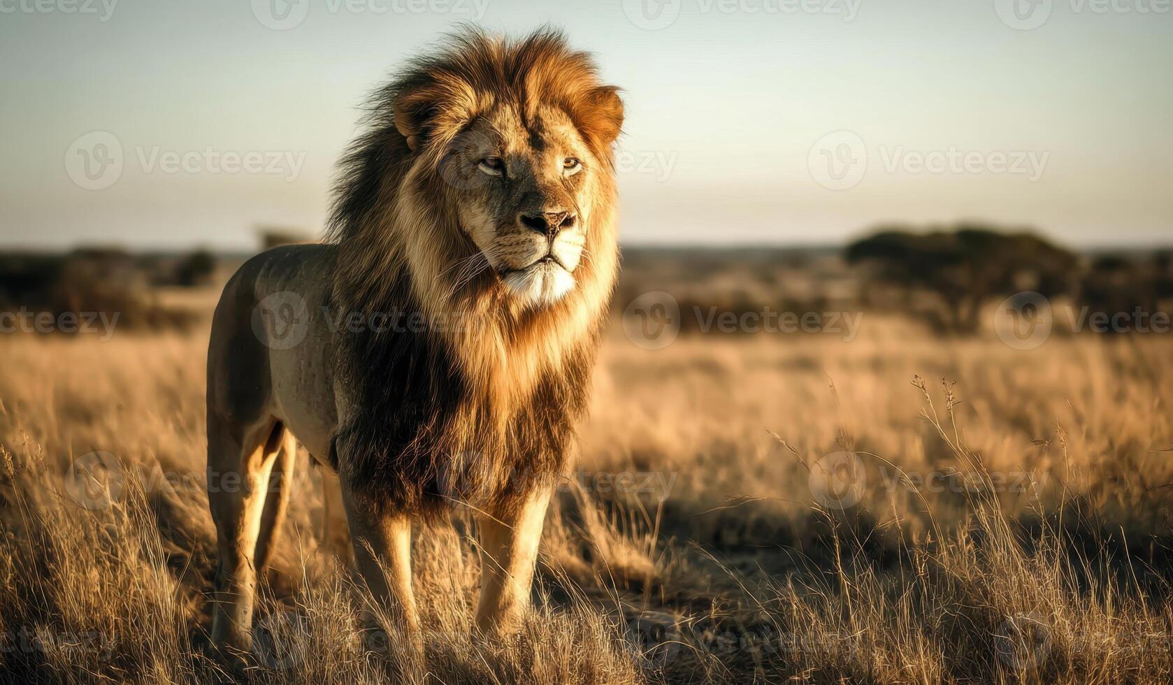 1678x980 Lion King of the Jungle Stands Watchfully in Nature