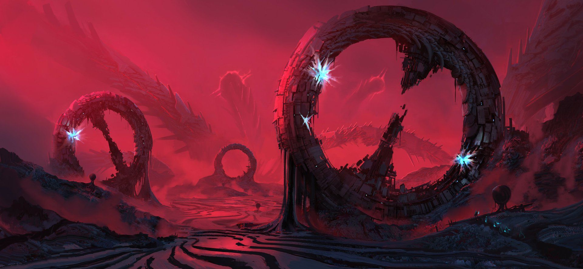1920x886 Arcane Ruins: Man Made Mysteries In Magic: The Gathering HD Wallpaper By Leon Tukkerx1771