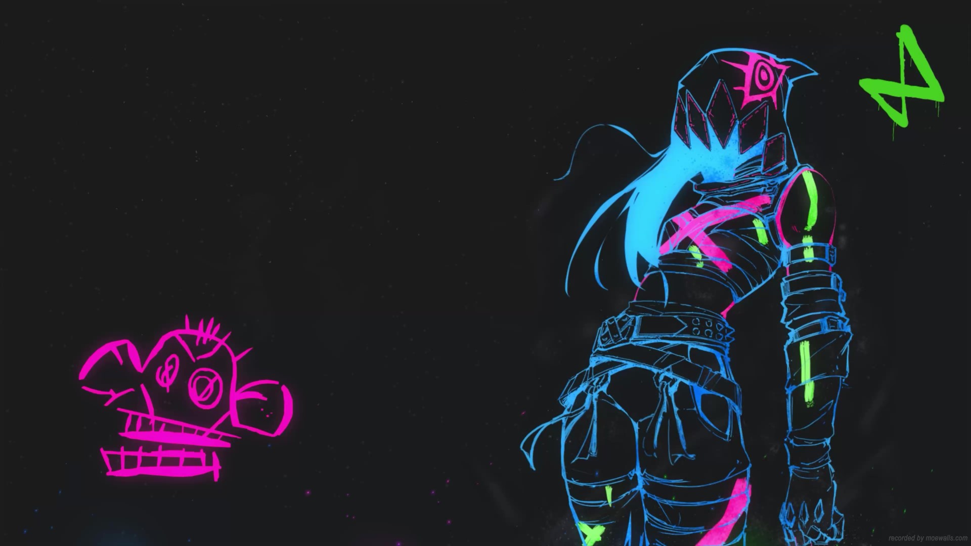 1920x1080 Jinx Neon Graffiti Arcane 2 Live Wallpaper