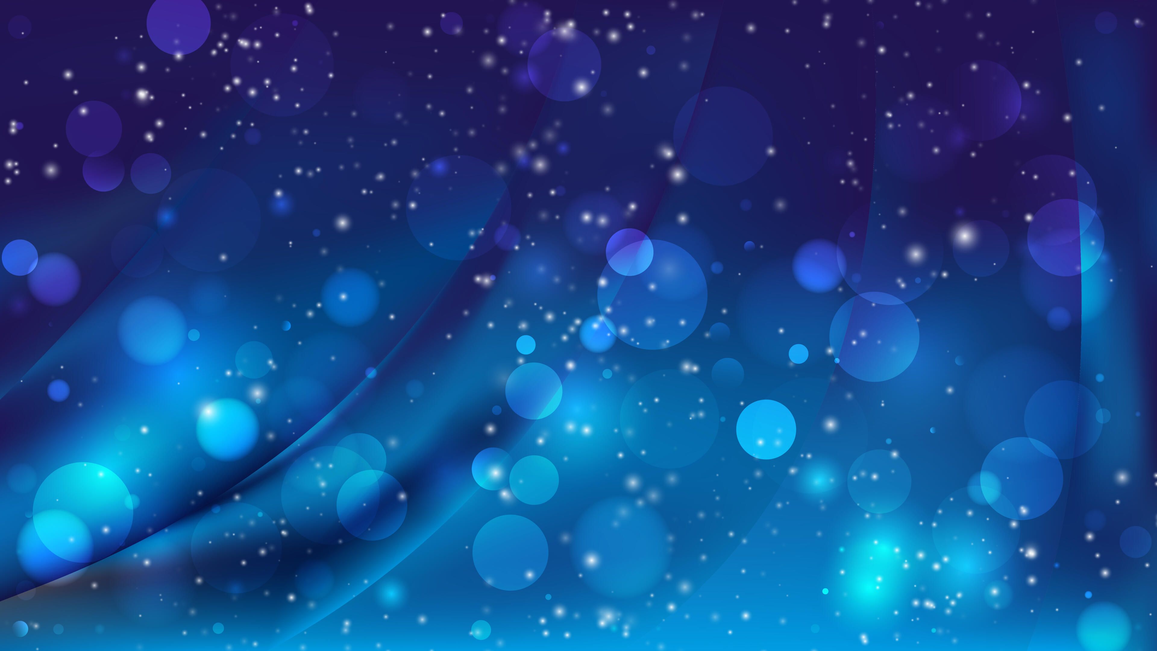 3840x2160 Abstract Blue Bokeh Background