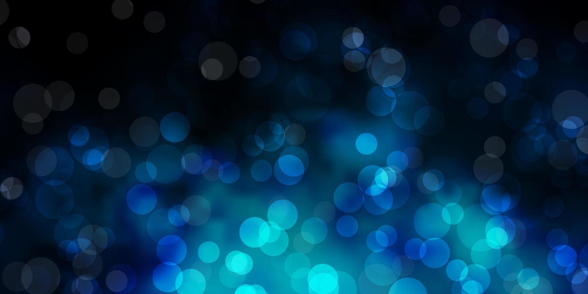 1960x980 Dark BLUE vector background with bubbles Abstract colorful disks on simple gradient background Design for posters banners