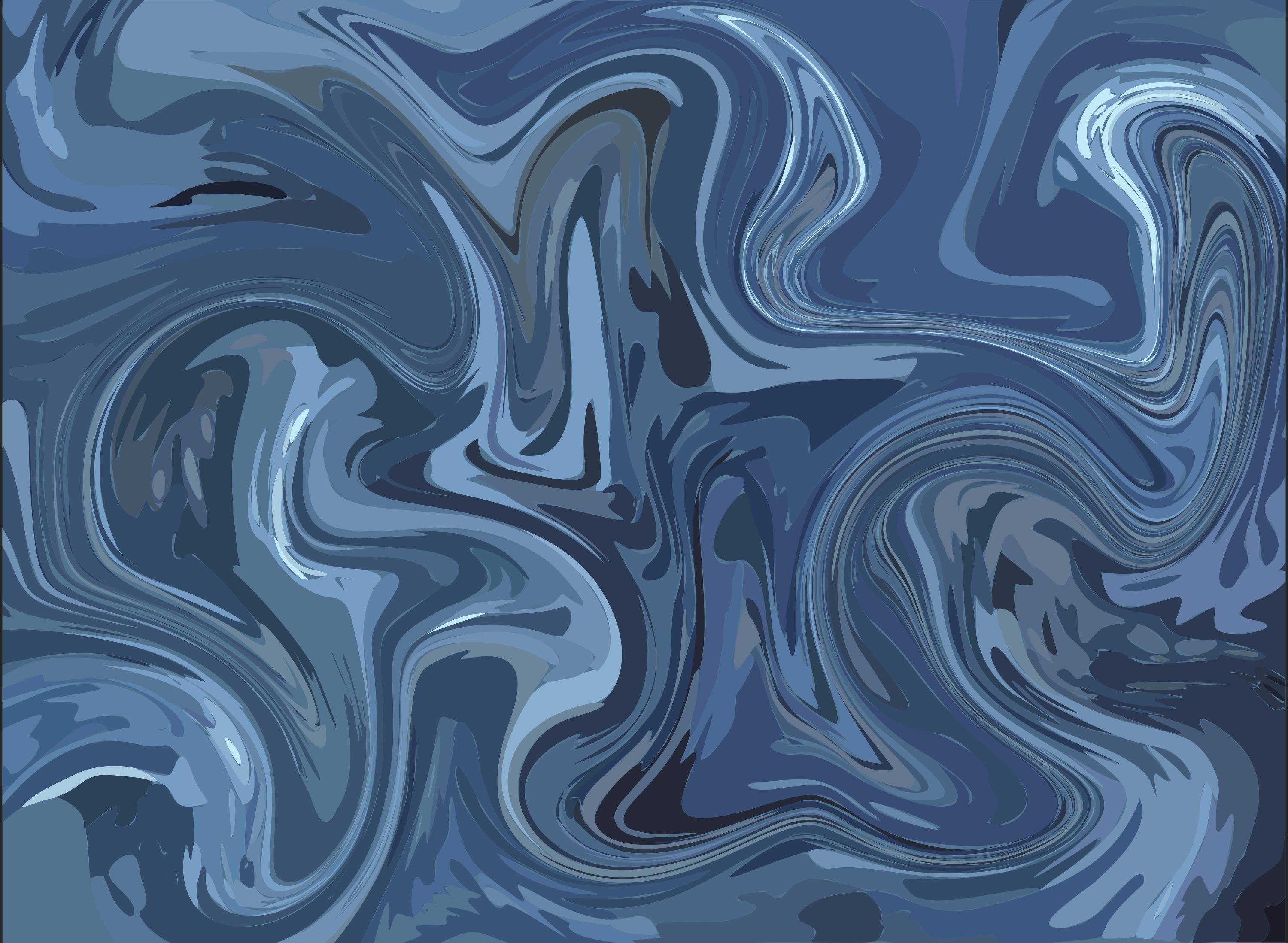 3000x2197 Abstract swirling patterns of dark and light blue Vector Illustration