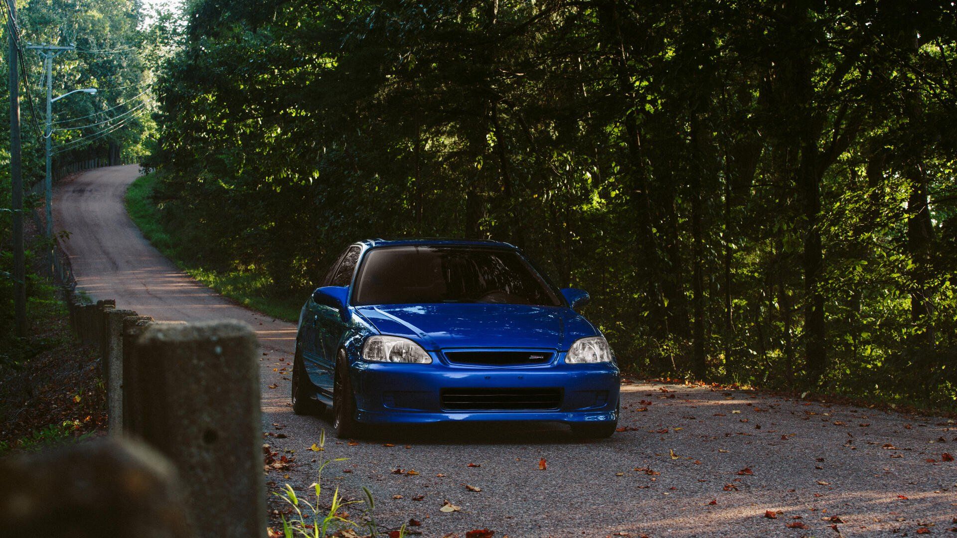 1920x1080 Dynamic Blue Honda Civic in a 4K Ultra HD Wallpaperx2992