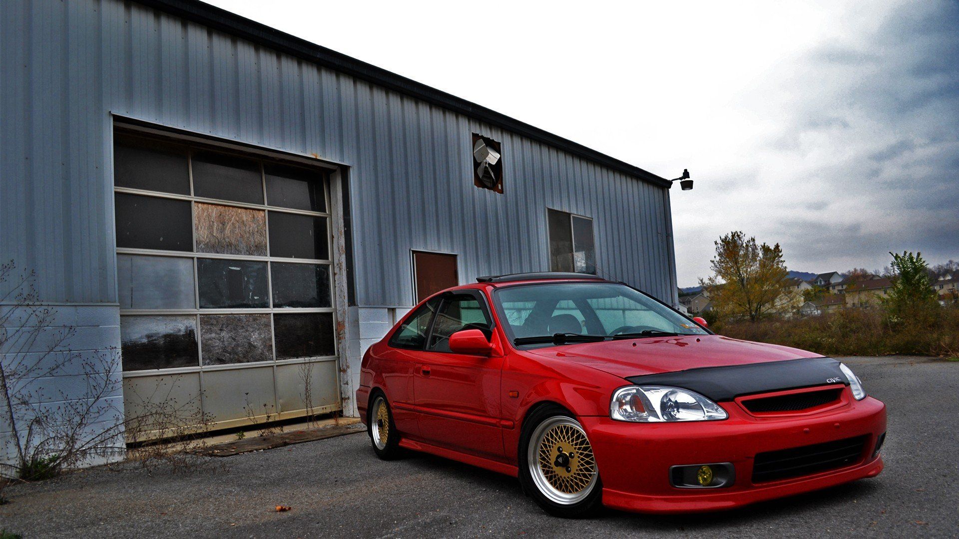 1920x1080 autumn, Red, Honda, Cars, Gold, Civic, Jdm, Japanese, Domestic, Market, Authentic, Auto Wallpaper HD / Desktop and Mobile Background