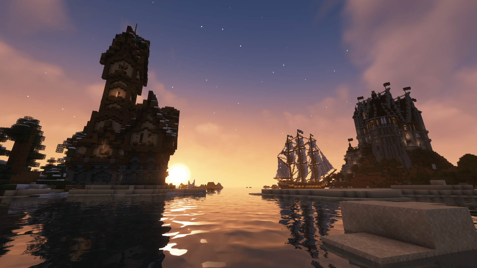 1920x1080 Minecraft landscape