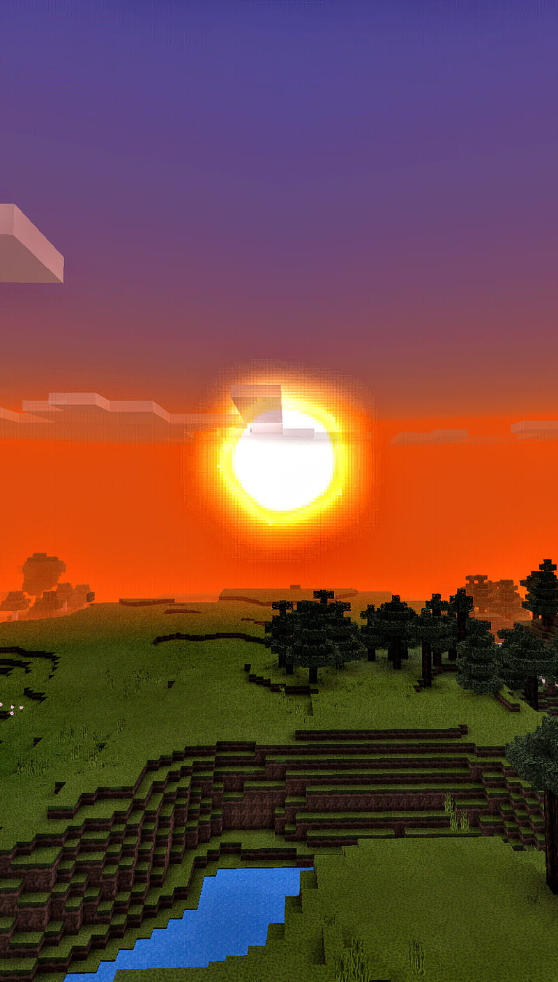 800x1408 Sun rise, light, minecraft, HD phone wallpaper