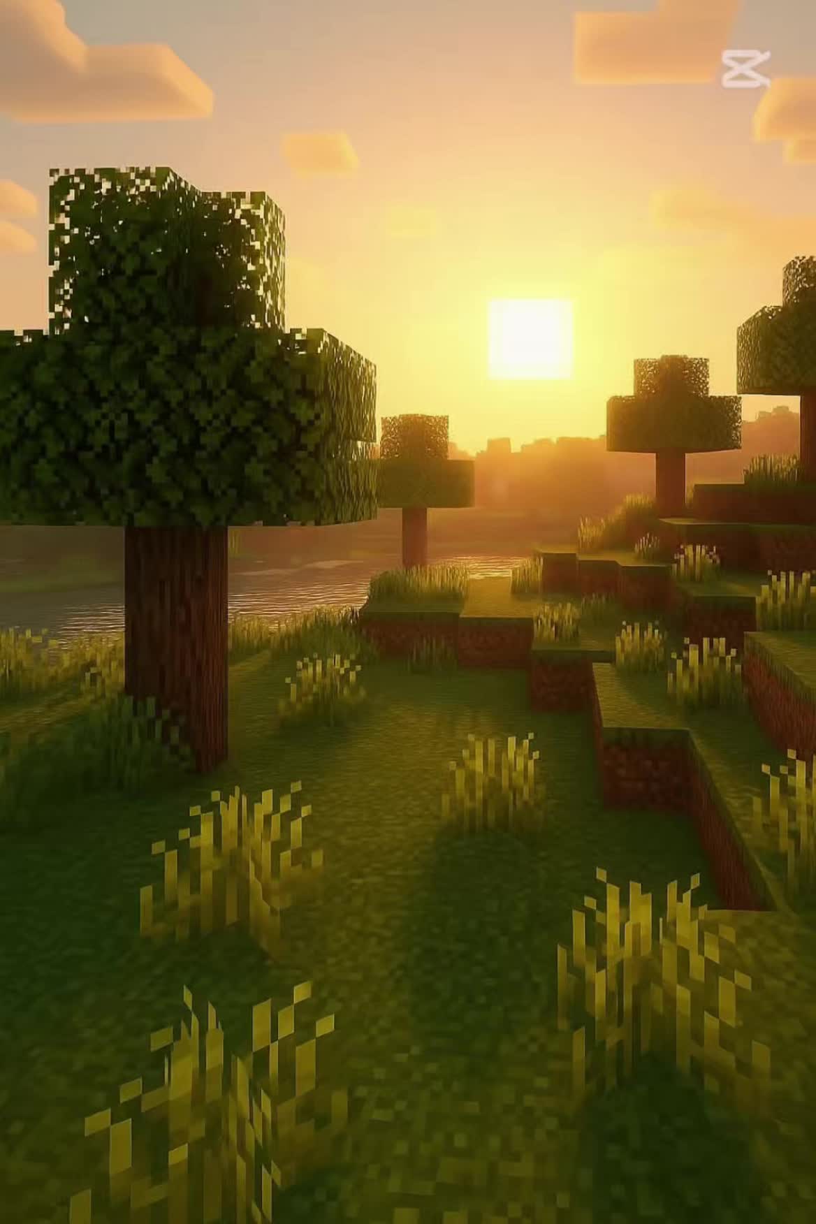 1168x1752 Minecraft Sunrise Background