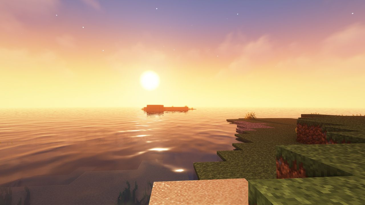 1280x720 Download Minecraft Shaders, Minecraft, Sunset Wallpaper in 1280x720 Resolution