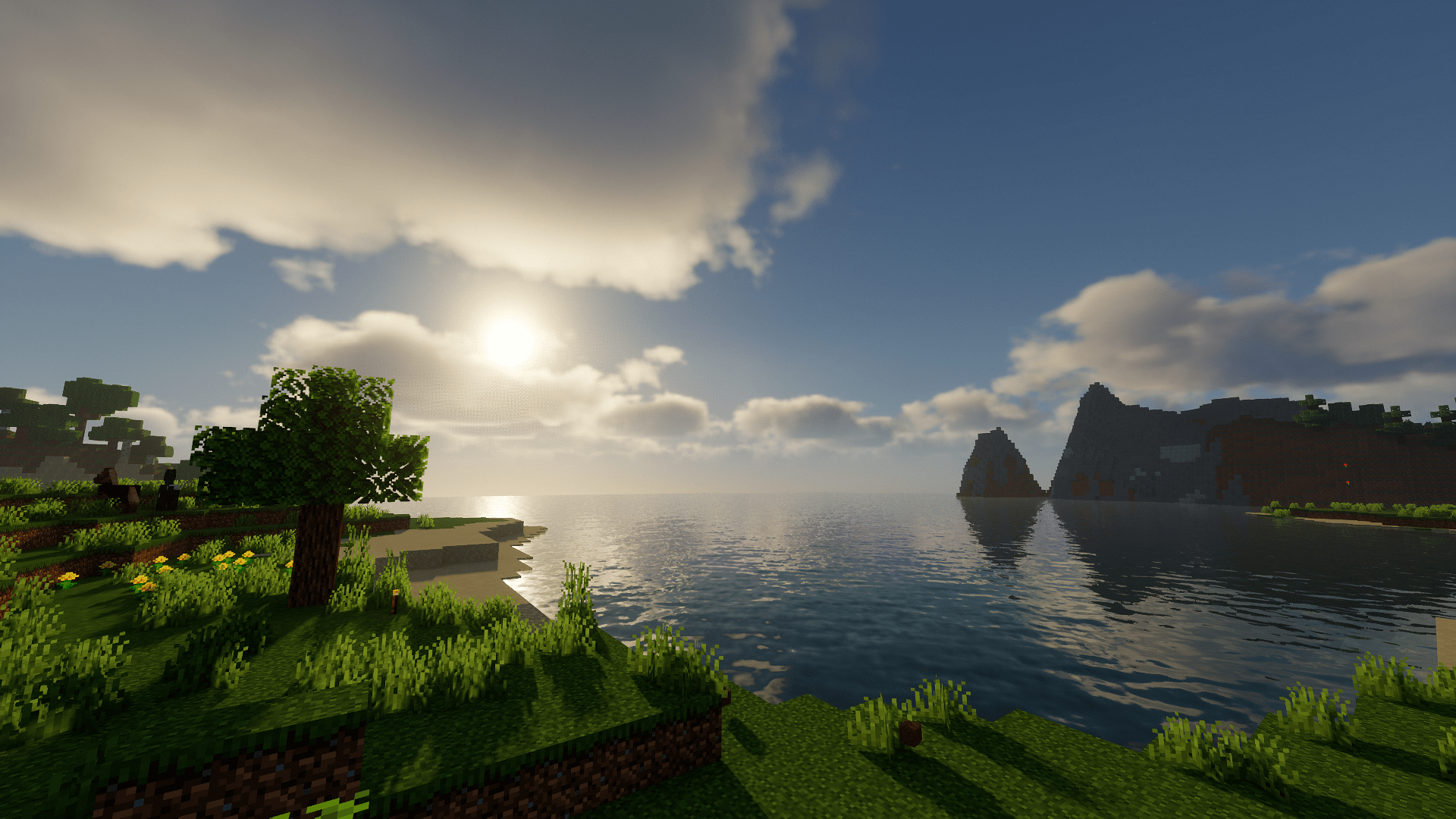 1920x1080 Minecraft Sunlit Sea