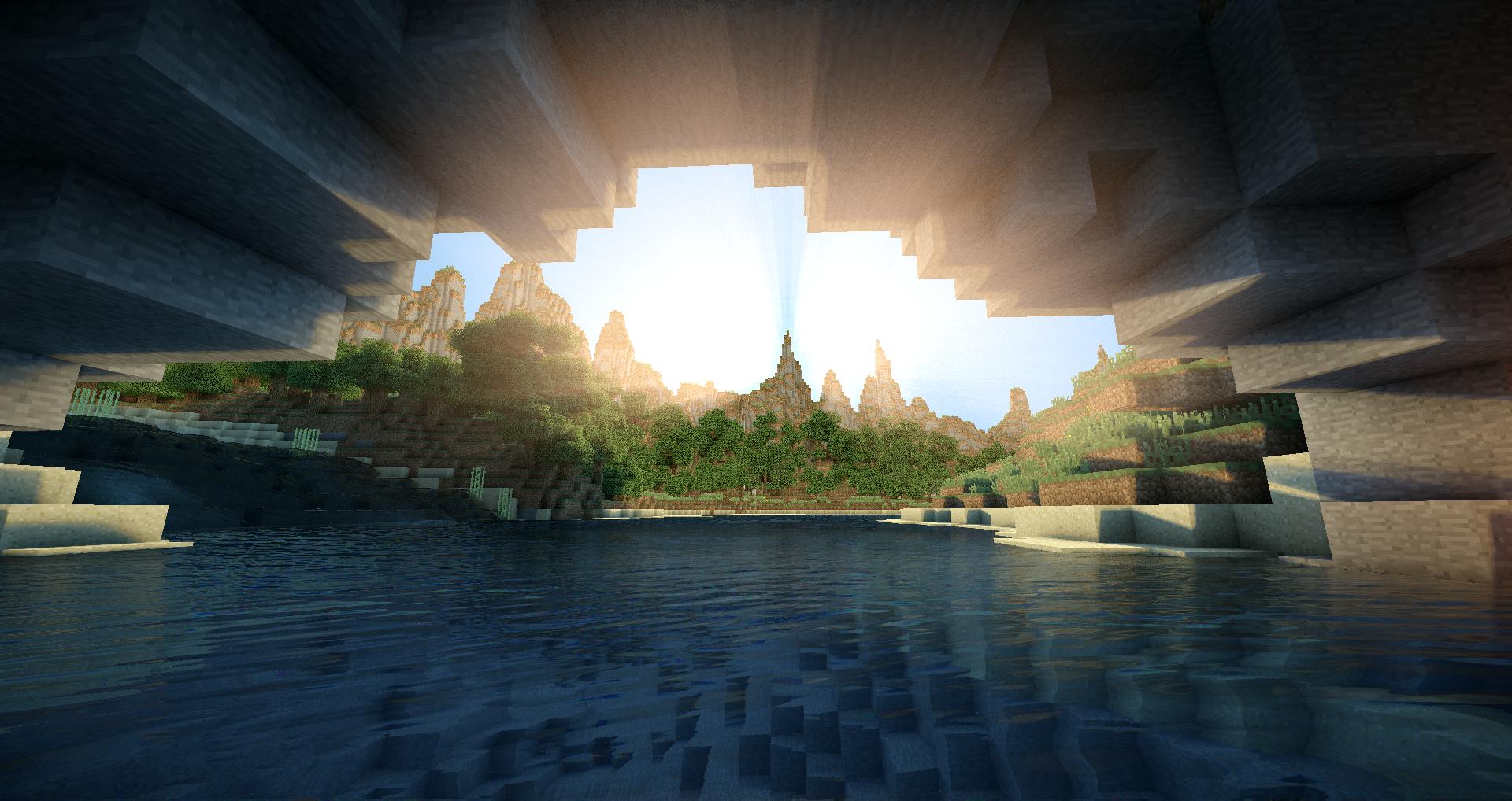 1920x1018 Fond d'écran Minecraft : Minecraft Sunrise