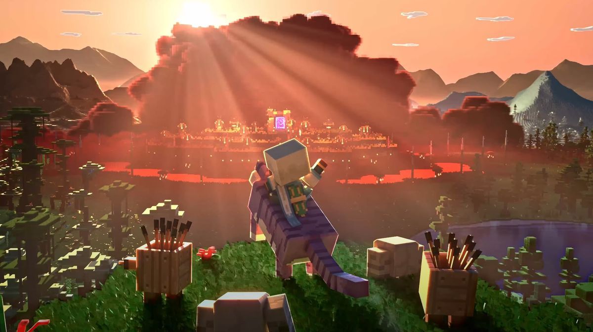 1200x672 Minecraft Legends' latest cinematic trailer showcases lush open world