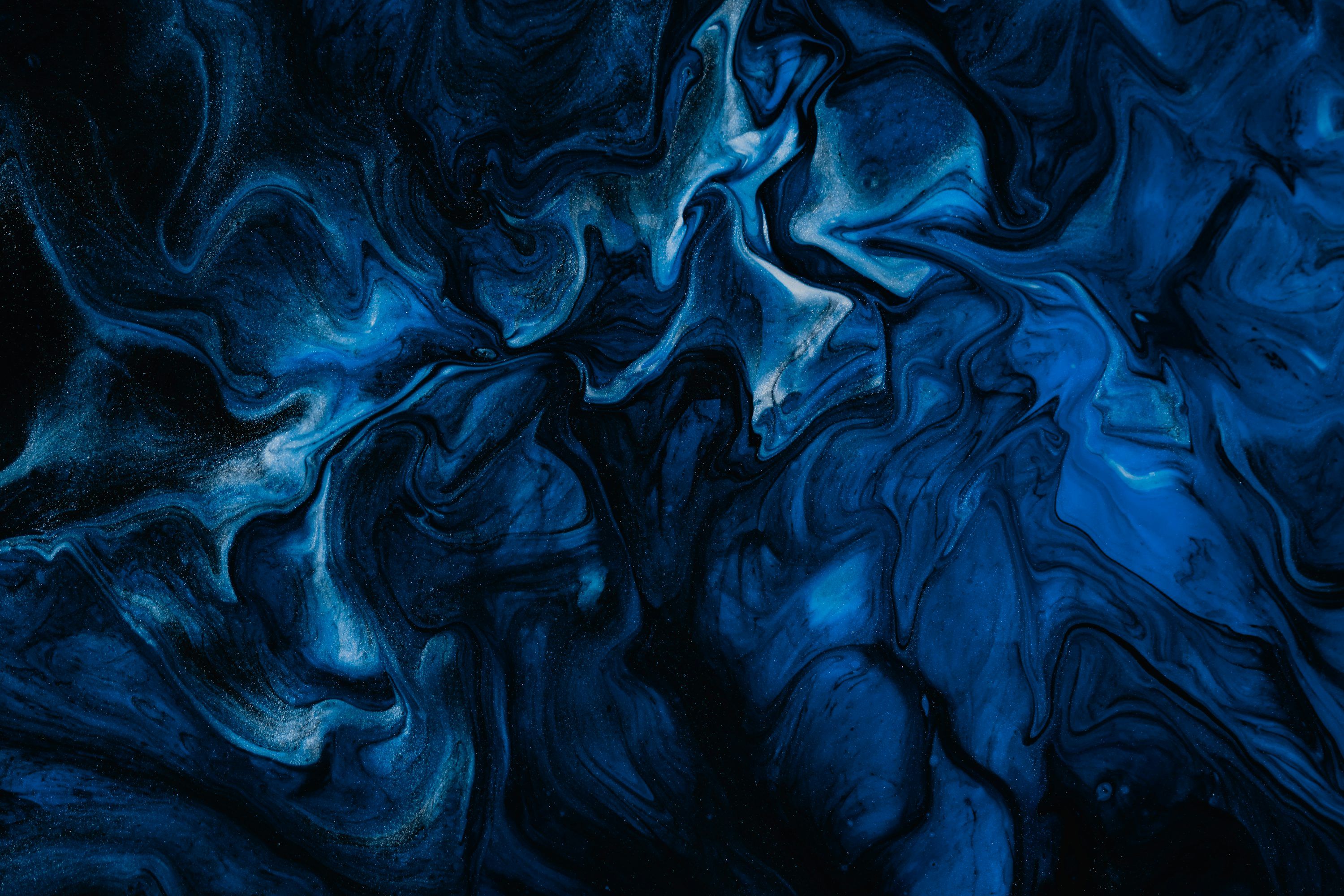 3000x2000 Blue and black abstract painting