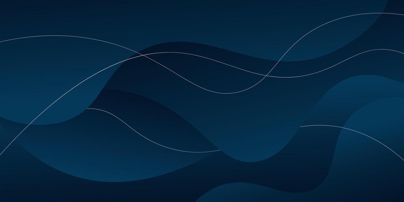 1400x700 Simple dark blue background template with wavy blue gradient pattern. Modern design. Suitable for background, wallpaper, home screen, theme. eps10