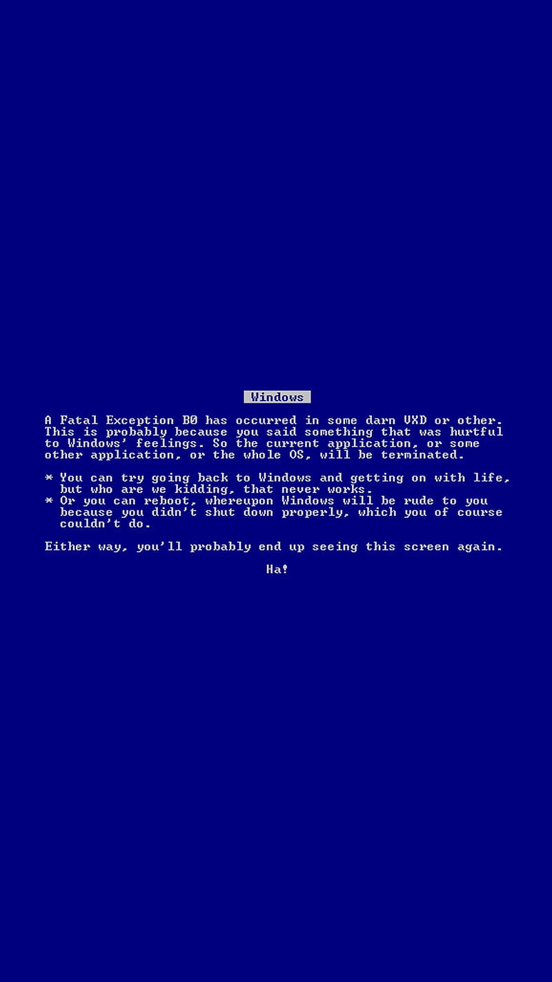 800x1422 HD bsod wallpaper