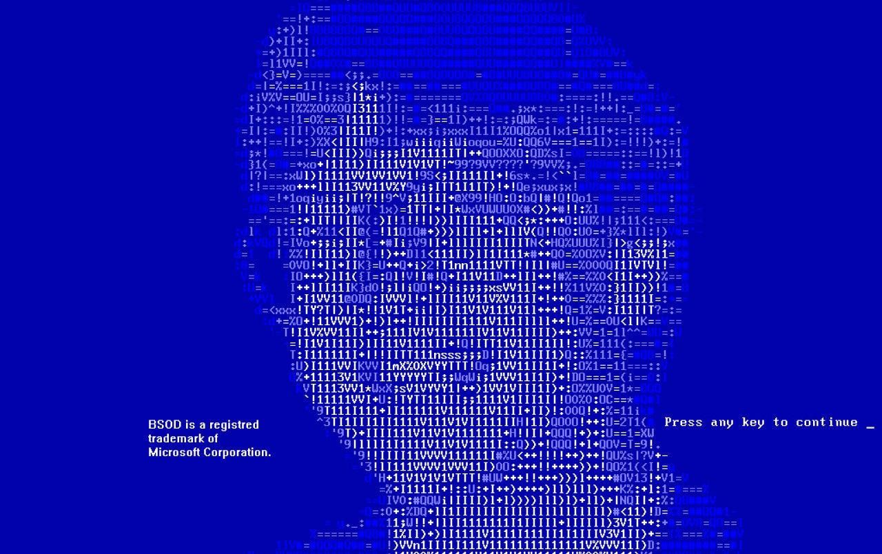 1280x804 Download Bill Gates In Windows 95 BSOD Wallpaper