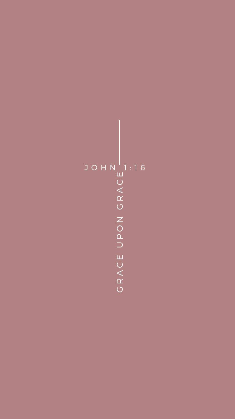 750x1334 Download Cute Christian Grace Upon Grace Cross Wallpaper