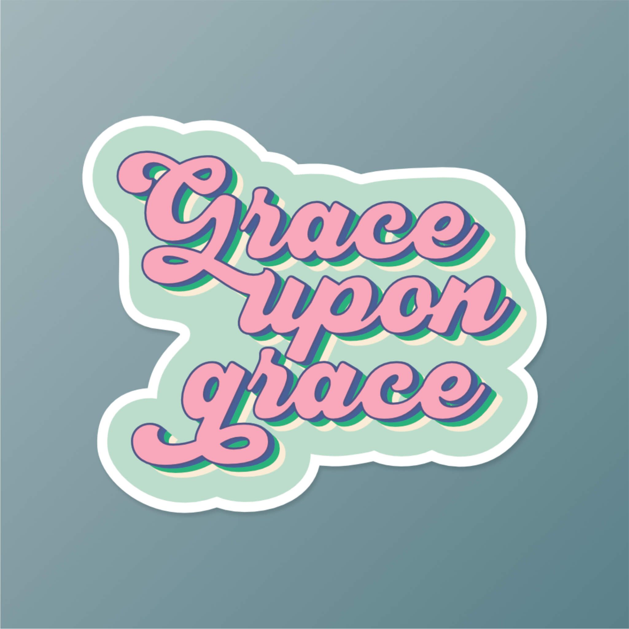 2049x2049 Grace Upon Grace Christian Sticker 1:16