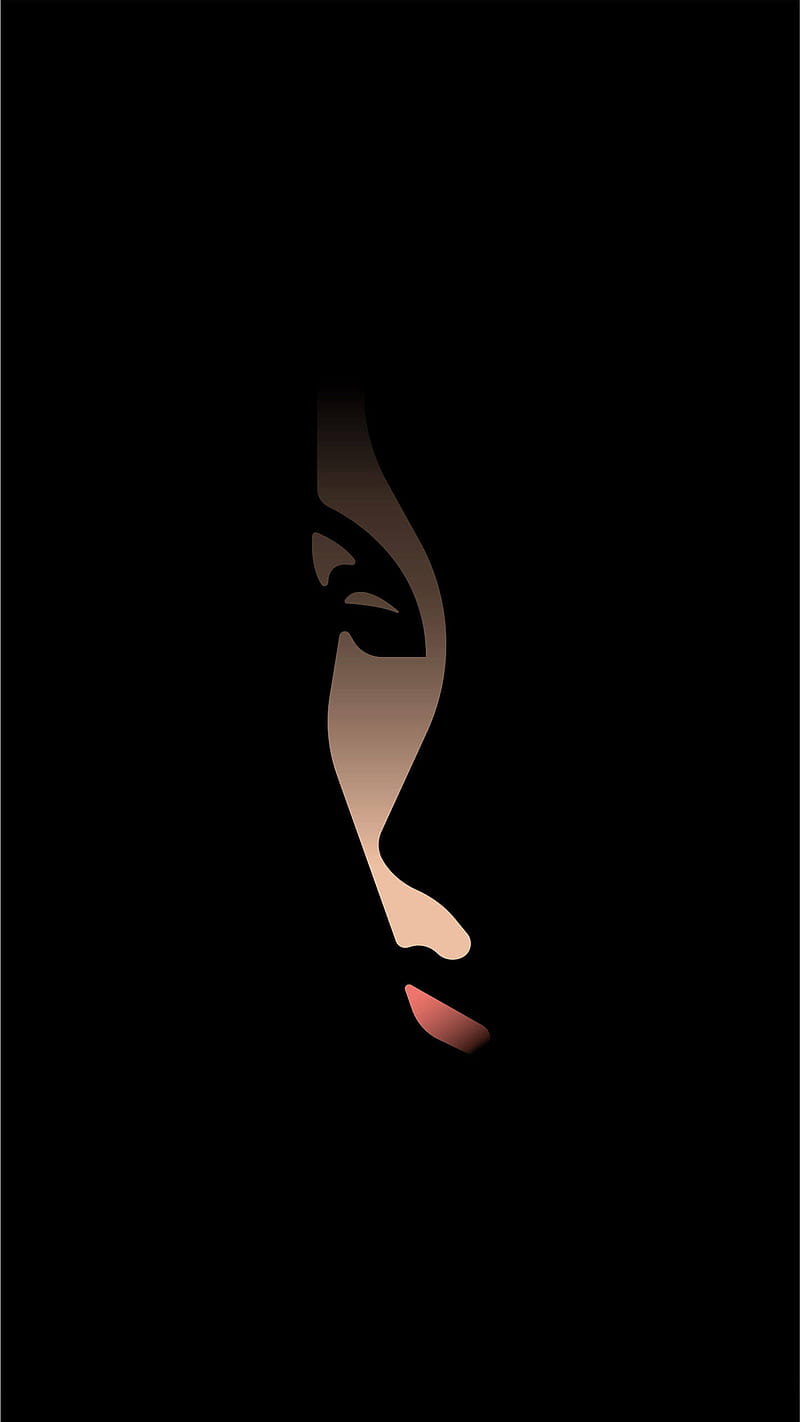 800x1422 Silhouette, amoled, black, cute, dark, girl, girly, HD phone wallpaper