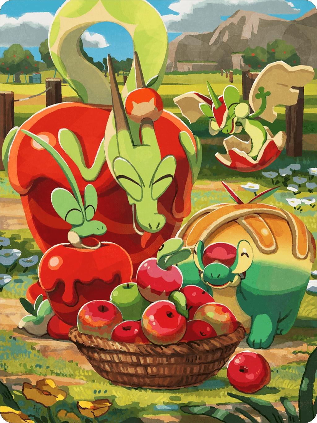 1024x1366 Applin, Flapple, Appletun, Dipplin and Hydrapple