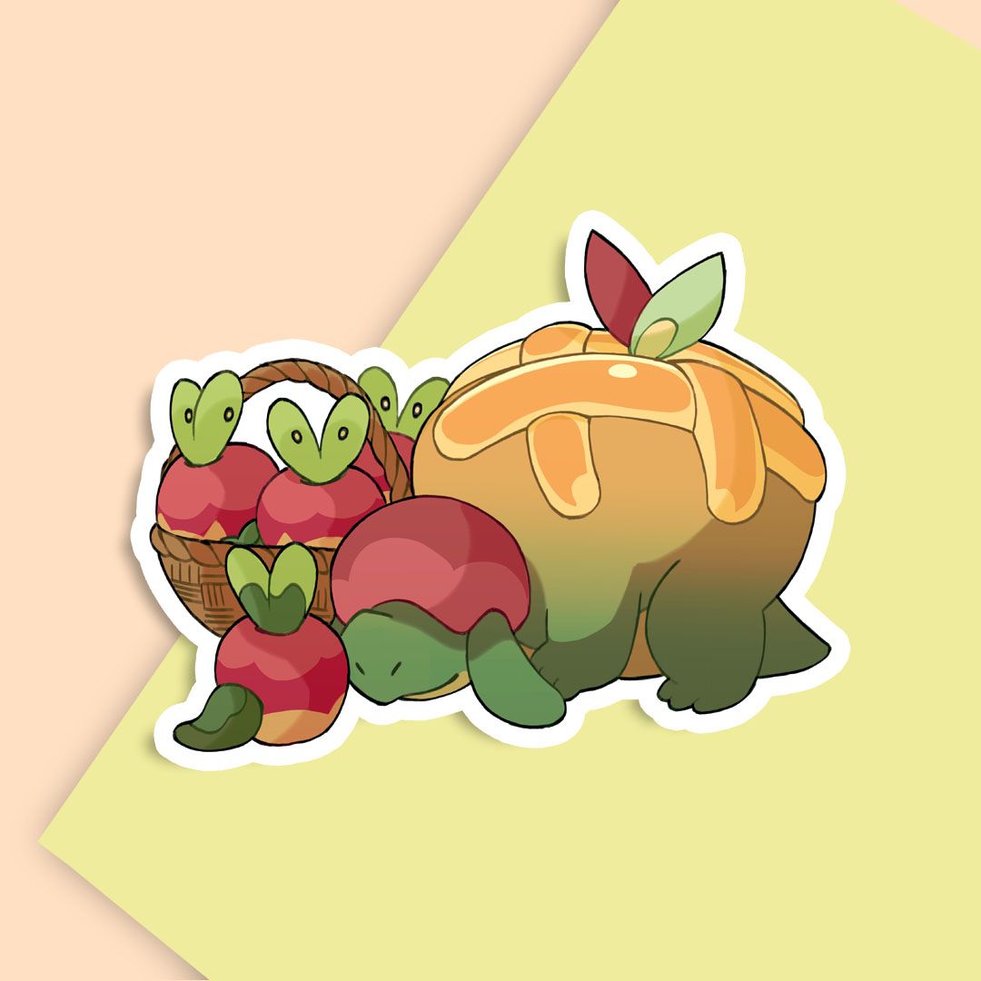 1080x1080 Applin Sticker Applin And Appletun Sticker Available In My [pokemon]