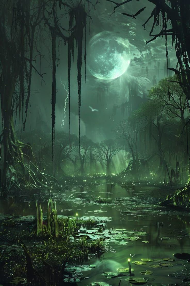 736x1104 Dark Fantasy Swamp