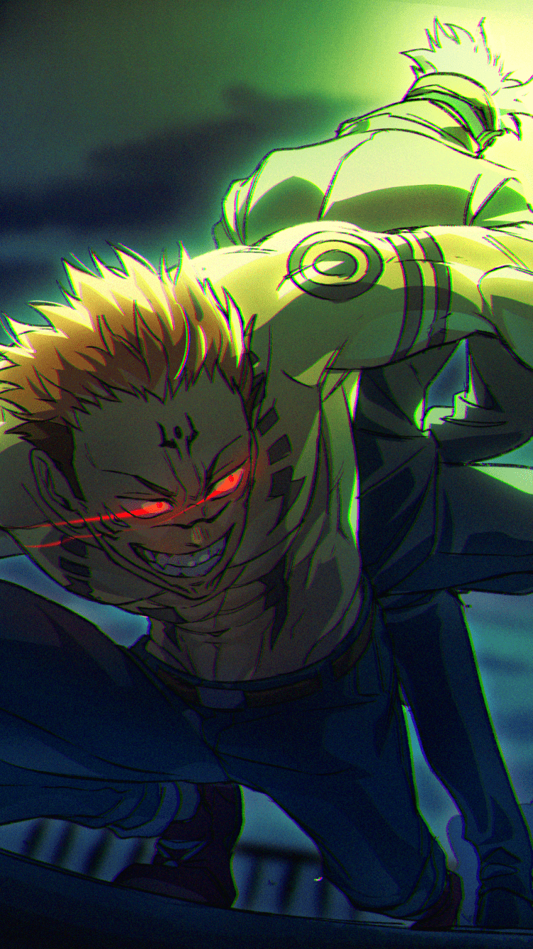 750x1334 Sukuna King Wallpaper. Jujutsu Kaisen: Sukuna Mobile. Sukuna Night Phone Wallpaper