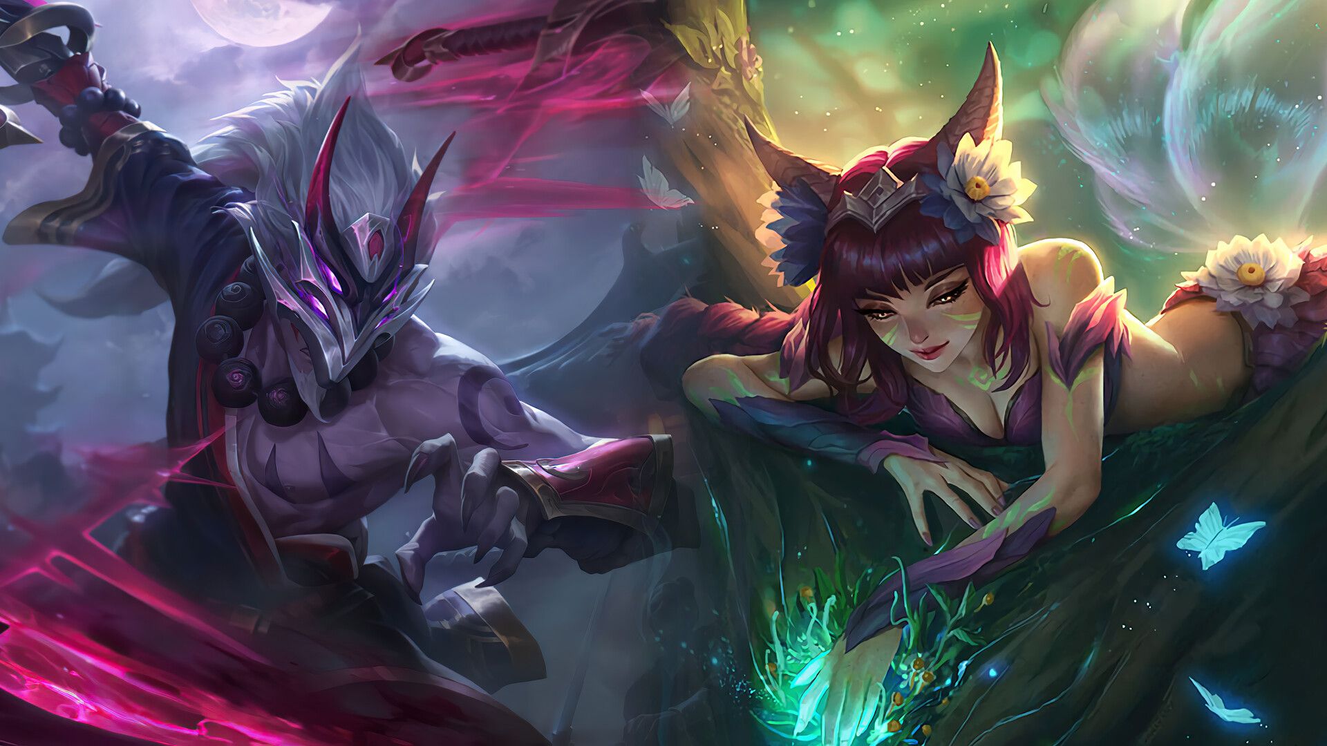 1920x1080 Ben L Tattoos : Blood Moon Yi & Elderwood Ahri(HD Quality)