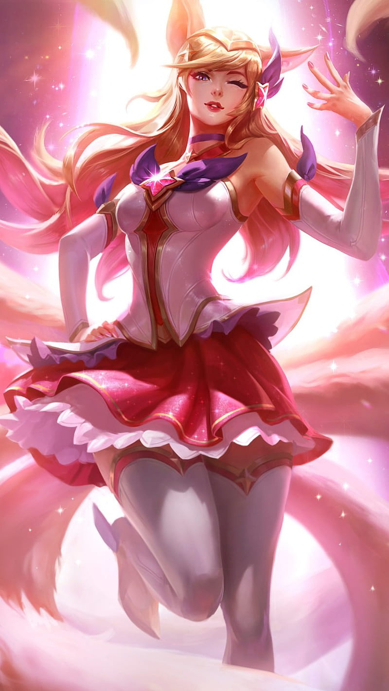 800x1422 Ahri, lol, HD phone wallpaper