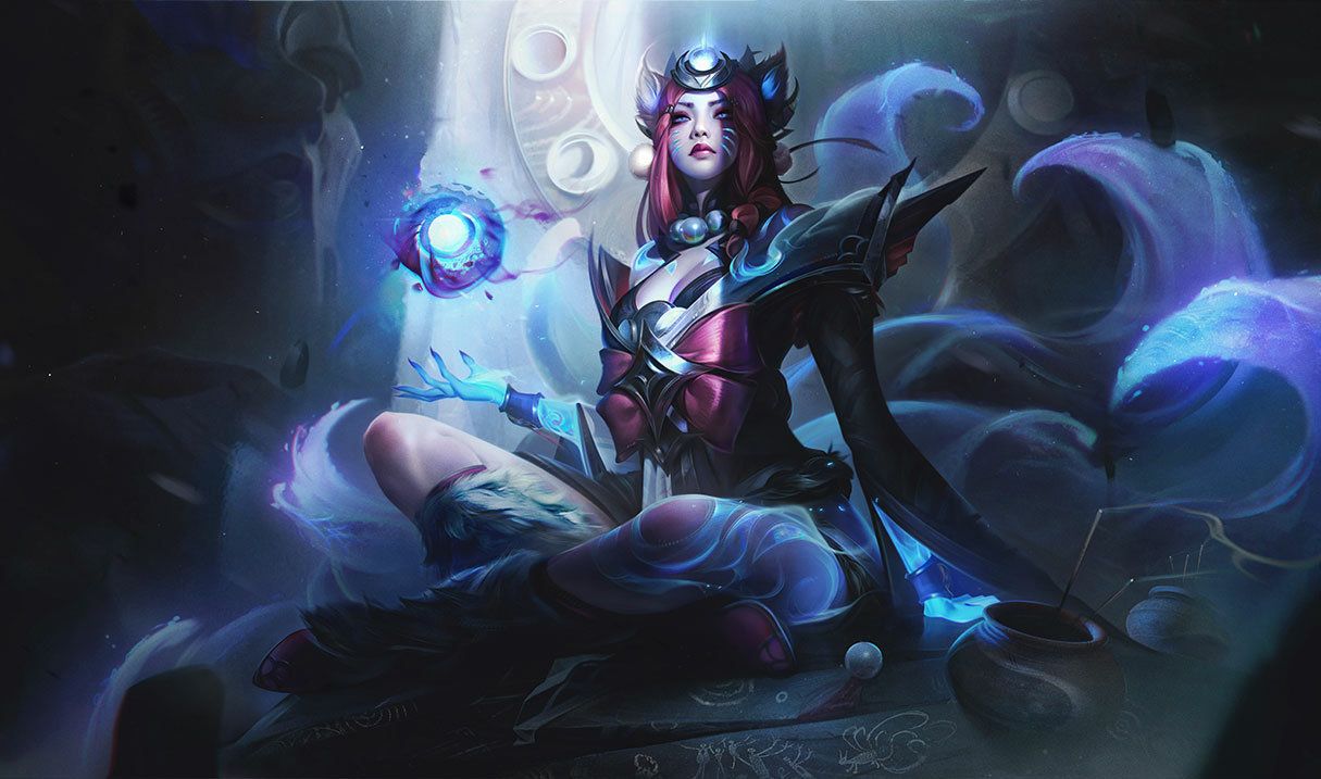 1215x717 Snow Moon Ahri Skin of Legends