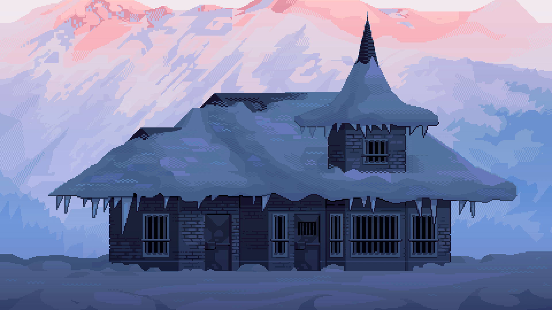 1920x1080 Snow Cabin