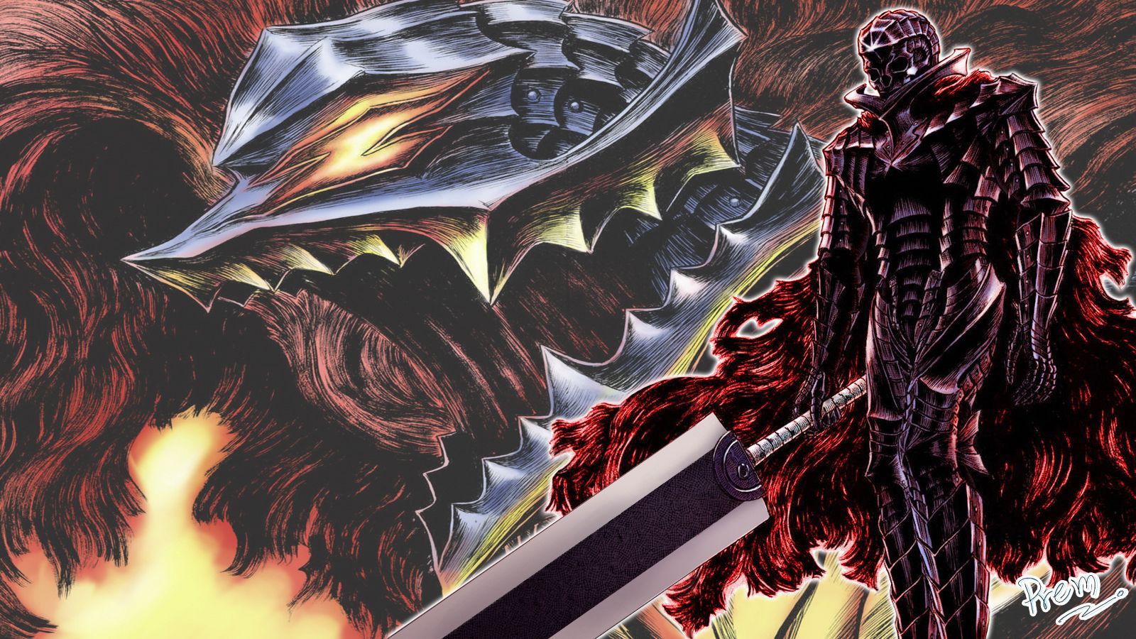 1600x900 Desktop wallpaper: Berserk, Anime 4K free download for PC. 175929