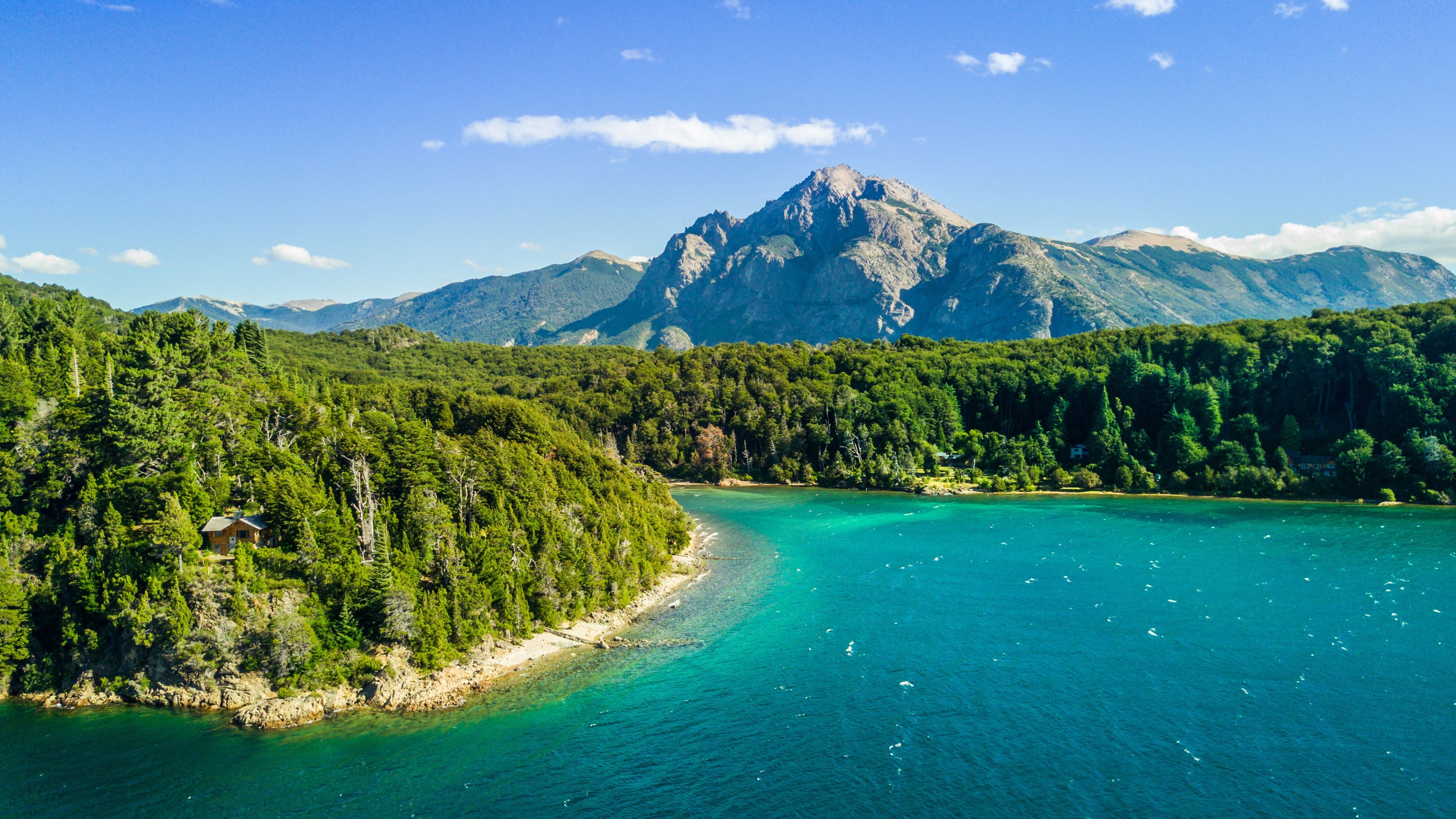 3840x2160 Forest Wallpaper 4K, Mountains, Nahuel Huapi Lake