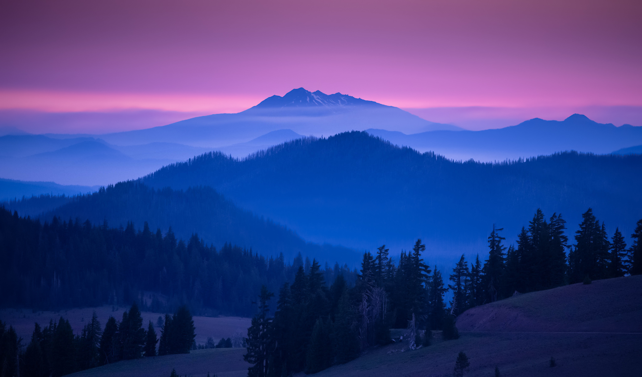 2048x1202 Forest Mountains Landscape Wallpaper, HD Artist 4K Wallpaper, Image and Background