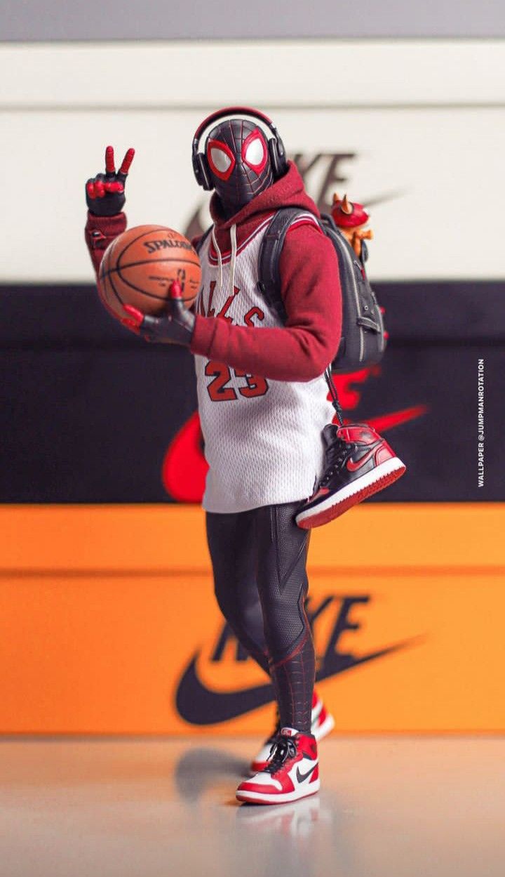 720x1249 Basketball Wallpaper Basket Miles Morales Jordan X Spiderman