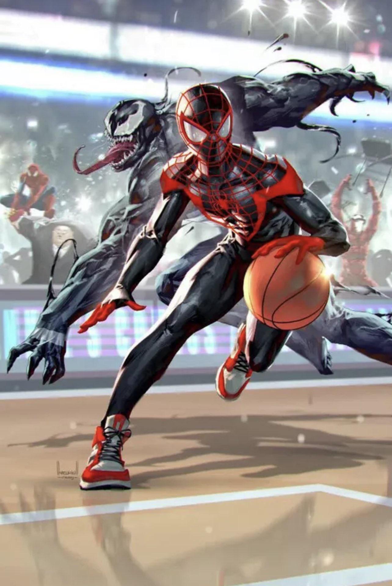 1284x1920 Obligatory spidey basketball photo