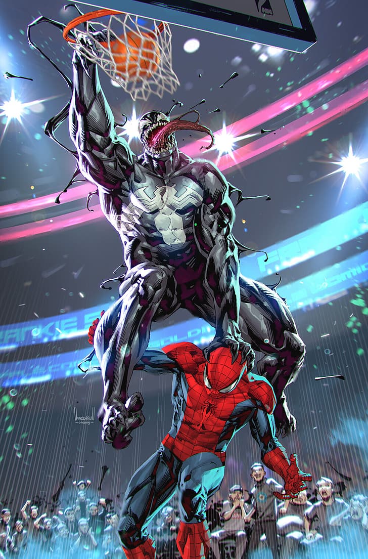 728x1105 HD Wallpaper: Kael Ngu, ArtStation, Artwork, Comic Art, Venom, Spider Man