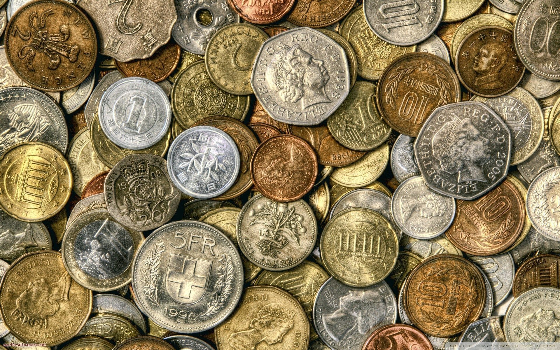 1920x1200 collection of different old coins 4K UHD Wallpaper for UltraHD Desktop and TV : Widescreen and UltraWide Display