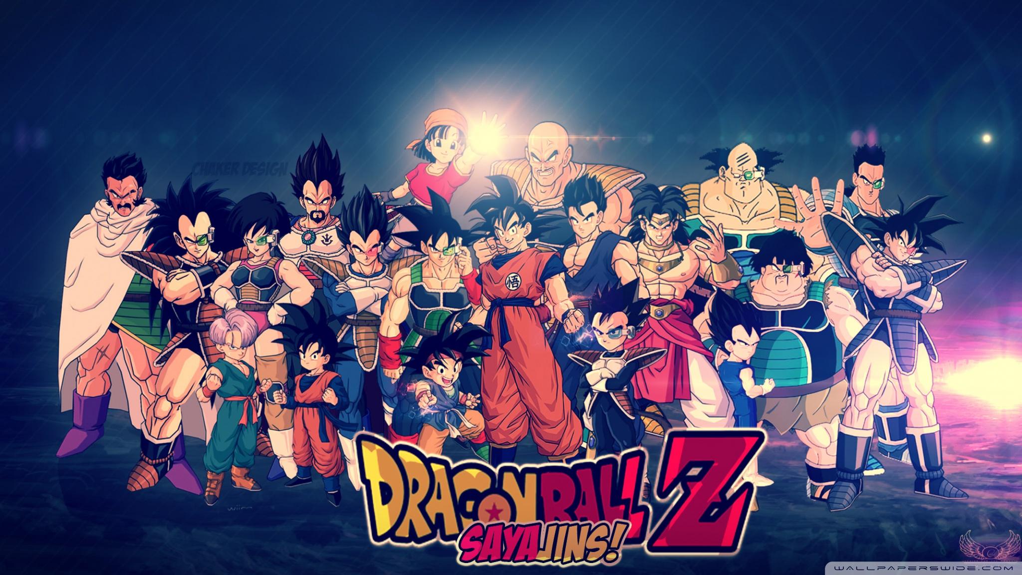 2048x1152 Dragon Ball Z Group Wallpaper