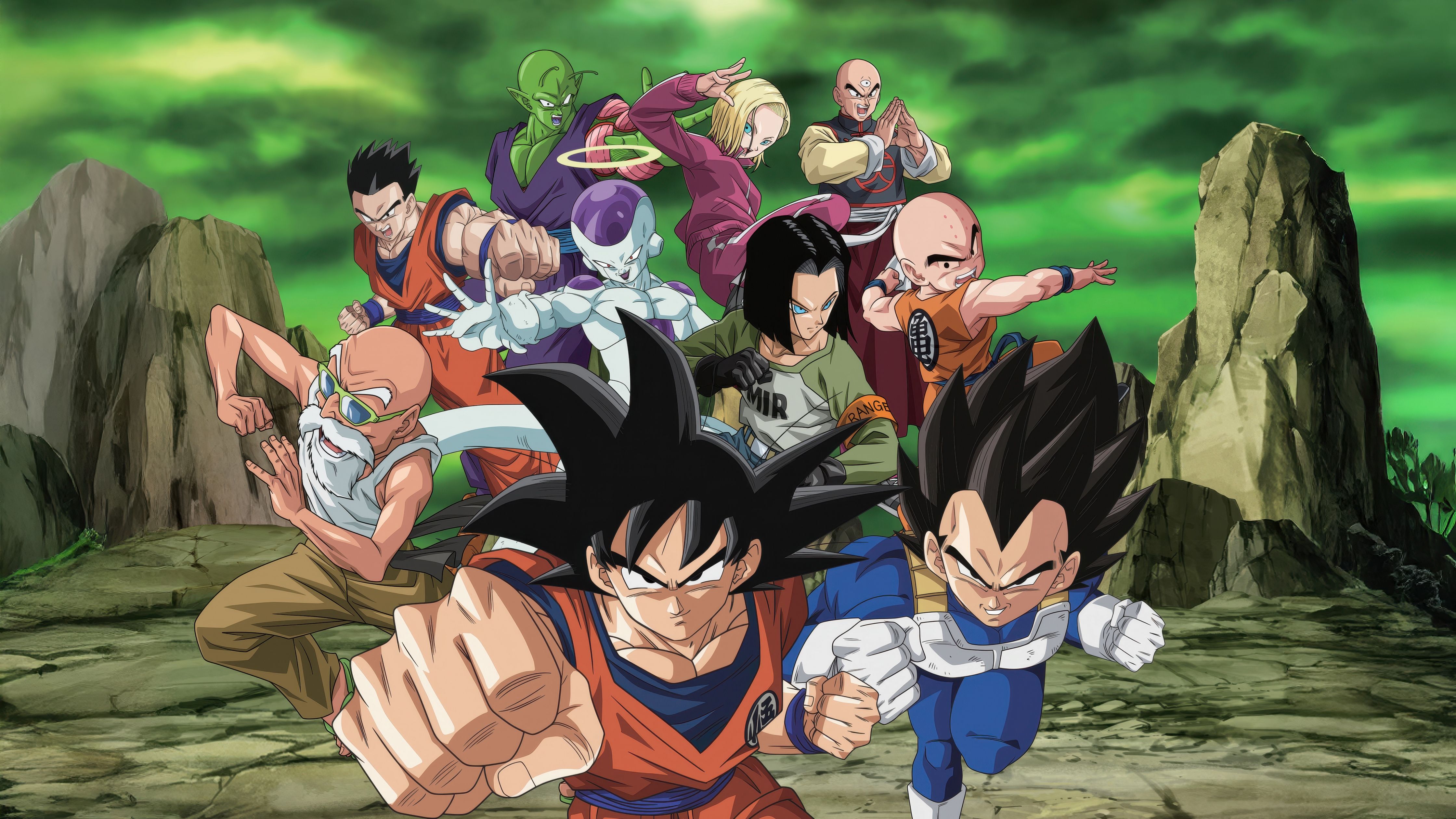 4480x2520 Team Universe 7 Wallpaper 4K, Dragon Ball Super, Goku, Vegeta